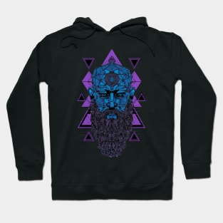 Geometric Viking Godhead version 2 (without background) Hoodie